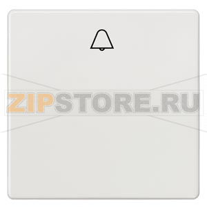 DELTA I-SYSTEM ТИТАНОВО-БЕЛЫЙ ВЫКЛЮЧАТЕЛЬ 1 КЛАВИША С СИМВОЛОМ &quot;ЗВОНОК&quot; 55X55MM Siemens 5TG6207 