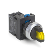 Переключатель 110-230 В, 2 положения, 1НО, IP65, желтый Chint NP8-10XD/225