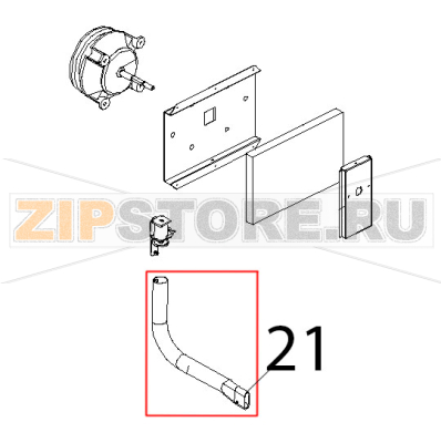 Tubo venturi D-EST=30, SP=1, inox Unox XV 203G Tubo venturi D-EST=30, SP=1, inox Unox XV 203GЗапчасть на деталировке под номером: 21