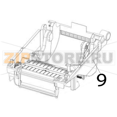 Print mechanism 203dpi Zebra ZD421 Thermal Transfer Print mechanism 203dpi Zebra ZD421 Thermal TransferЗапчасть на деталировке под номером: 9
