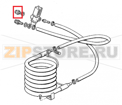 Wasser einlaufstuck Scotsman AF 200 Schutzgeraet - 230/50 - cubigel gp 14 tb Scotsman AF 200Запчасть на сборочном чертеже под номером: 5Название запчасти Scotsman на немецком языке: schutzgeraet - 230/50 - cubigel gp 14 tb Scotsman AF 200