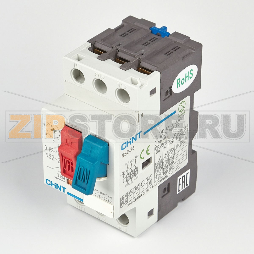 Мотор-автомат 0.63-1 A Chint NS2-25 