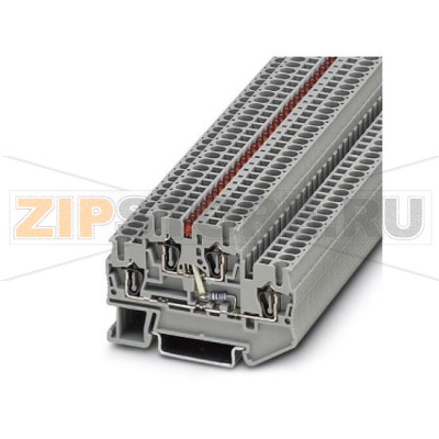 Клеммный блок со встр. элементами  Phoenix Contact STTB 2,5-LA 60 RD Тип подключения: Пружинный зажим, Сечение: 0,08 мм² - 4 мм², AWG: 28 - 12, Номинальный ток: 22 А, Номинальное напряжение: 500 В, Длина: 67,5 мм, Ширина: 5,2 мм, Цвет: cерый, Монтаж: NS 35/7,5, NS 35/15.Минимальный заказ: 50 шт.Упаковка: 50 шт.