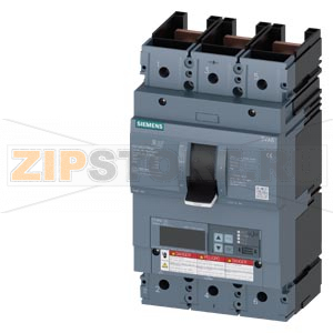 Автоматический выключатель 3VA6 UL frame 600 breaking capacity class L 150kA @ 480V 3-pole, line protection ETU850, LSI, In=600A overload protection ir=240A ...600A short circuit protection Isd=0,6..10x In, iI=1,5..10x In neutral protection optional with 
