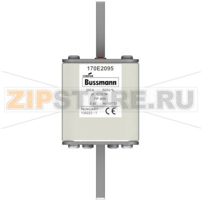 Предохранитель, 250 A, AC 500 В, 55x55x140 мм, aR, IEC с индикатором Eaton FUSE 250A 500V TP 4 
