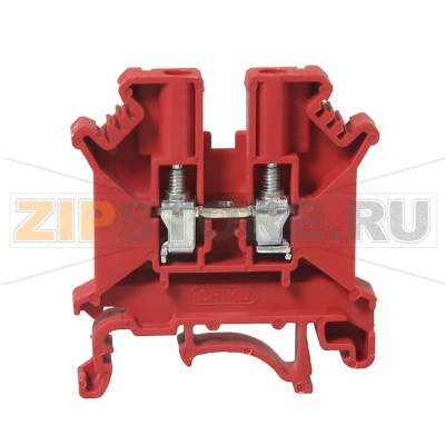 Клемма проходная, красная CHIKU RTB 4 RD 