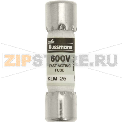 Предохранитель, 25 A, AC 600 В, DC 600 В, 10x38 мм, UL, CSA Eaton LIMITRON FAST ACTING FUSE 