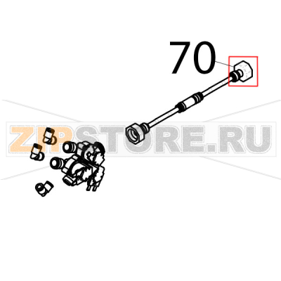 Connector, Ø: 8 - 3/4&quot; Piron P920RXS Connector, Ø: 8 - 3/4" Piron P920RXSЗапчасть на деталировке под номером: 70
