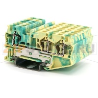 Клемма пружинная, заземляющая, желто-зеленая CHIKU RNS 4-TWIN-PE