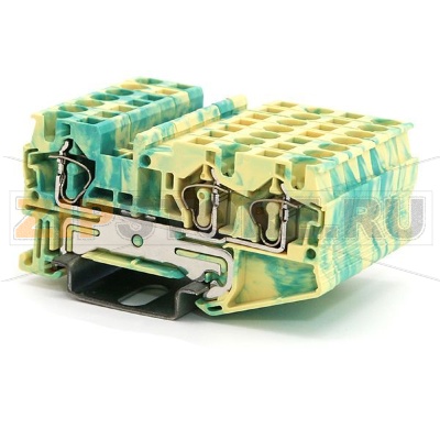 Клемма пружинная, заземляющая, желто-зеленая CHIKU RNS 4-TWIN-PE 