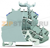 Double-deck terminal block; Shield/through terminal block; Shield/L; without marker carrier; for DIN-rail 35 x 15 and 35 x 7.5; 2.5 mm; Push-in CAGE CLAMP®; 2,50 mm; gray Wago 2002-2228/099-000