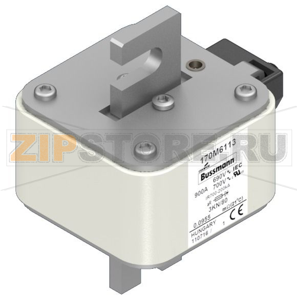 Предохранитель, 900 A, AC 690 В, size 3, 74x92x111 мм, aR, IEC Eaton FUSE 900A 690V 3KN/80 AR 