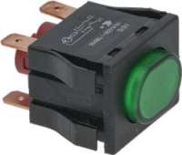 ВЫКЛЮЧАТЕЛЬ ДВУХПОЛЮСНЫЙ ЗЕЛЕНЫЙ 16A 250V