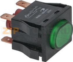 ВЫКЛЮЧАТЕЛЬ ДВУХПОЛЮСНЫЙ ЗЕЛЕНЫЙ 16A 250V 