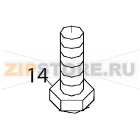 Hexagonal bolt M10x20 A.304 Fagor FI-80