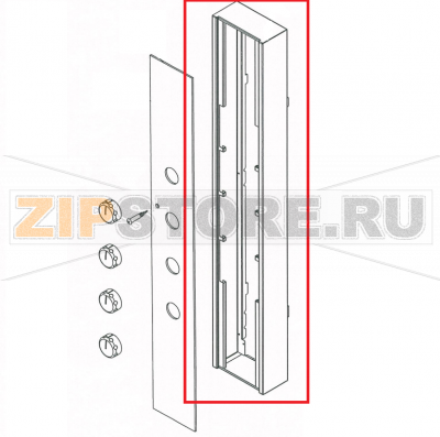 Cruscotto comandi G-PRO 10/12 meccanico Garbin 10M   Cruscotto comandi G-PRO 10/12 meccanico Garbin 10MЗапчасть на сборочном чертеже под номером: 4