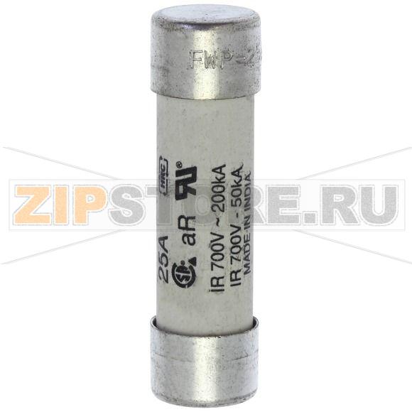 Предохранитель, 25 A, AC 700 В, 200 кА, 14x51 мм, aR, UL Eaton 25AMP 700V AC FERRULE 14.3x50.8M 