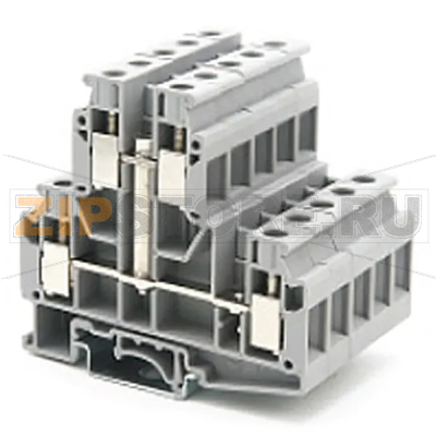 Клемма проходная, универсальная, серая CHIKU RUKKB 10-PV 