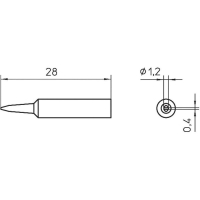 Жало паяльное, форма: долотообразное, наконечник: 1.2 мм, 1 шт Weller XNT K