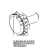 Chromium plated drass nut M6x12,5 Unox XBC 405