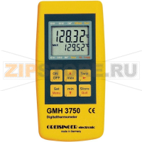 Термометр цифровой с функцией регистратора, от -199.99 до +850°C Greisinger GMH 3750-GE
