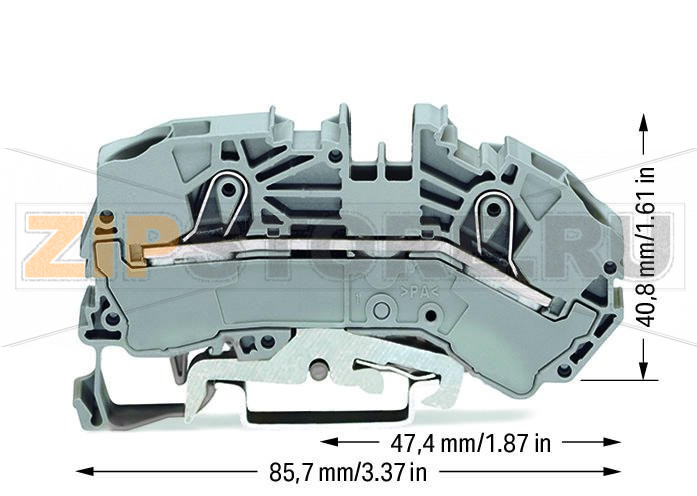 Клеммы резервного питания; 16 мм; 12 мм; Push-in CAGE CLAMP®; 16,00 mm; серые Wago 2016-7611 