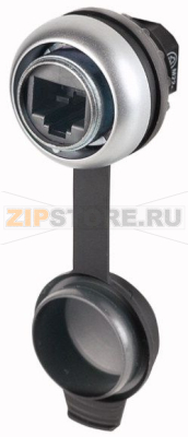 Гнездо, гнездо RJ45, 8/8, кат. 5e, рамка Titan Eaton M22-RJ45-SA 