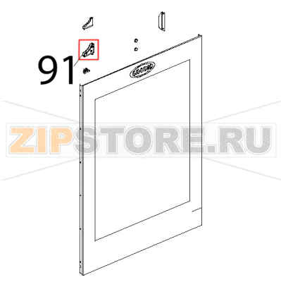 Cerniera sup. alluminio vetro Unox XBC 804 Cerniera sup. alluminio vetro Unox XBC 804Запчасть на деталировке под номером: 91