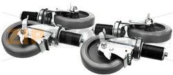 CASTER SET - (4) LOCKING 5 DIA 