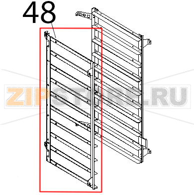 Griglia lat SX inox 10x600x400 Unox XBC 815G Griglia lat SX inox 10x600x400 Unox XBC 815GЗапчасть на деталировке под номером: 48