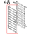 Griglia lat SX inox 10x600x400 Unox XBC 815G