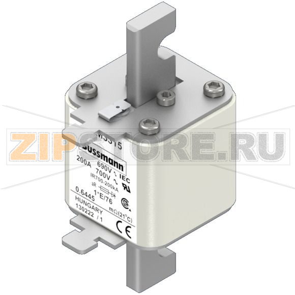 Предохранитель, 200 A, AC 690 В, 200 кА, size 1, 45x59x102 мм, aR, IEC UL Eaton FUSE 200A 690V 