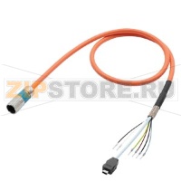 Одно соединительный кабель предварительно собранный 4G1,5 + 1Q0,2STC + 1P1,5C-C СКОРОСТЬ-CONNECT разъем M23 провода с гильзами Кабель для передачи данных с IX разъем UL / CSA DESINA Motion-Connect 800PLUS Dmax. = 12.3 мм длина (м) = 50 Siemens 6FX8002-8QN