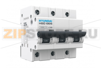 Выключатель автоматический модульный 63 А, 3 полюса, 4.5 кА Hyundai Electric HGD100S3PMDS0000C00063_C 