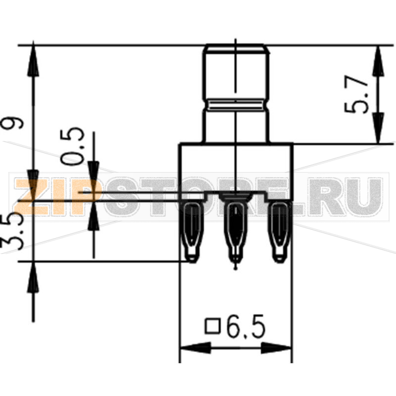 Разъем SMB, 50 Ом, 1 шт Telegärtner J01160A0431 