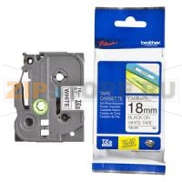 Самоклеящаяся непрерывная ламинированная лента Brother черн/бел (шир. 18 мм) 