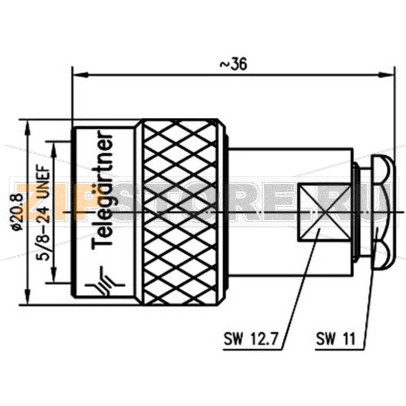 Разъем N, 50 Ом, 1 шт Telegärtner J01020C1276 