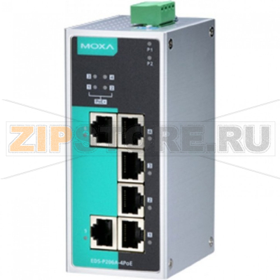 Коммутатор MOXA EDS-P206A-4PoE 