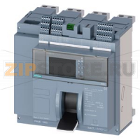 fixed-mounted molded case circuit breaker w. handle frame 1600; 4AUX and trip alarm switch S24; Icu "C" Icu=110kA @ 415V, 4-pole, right ETU650, LSI, In=1250A display, meas., comm. function Ir=500...1250A Isd=0.6...10xIn, Ii=1.5...15xIn N conductor protec.