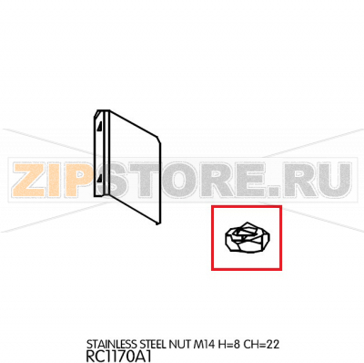Stainless steel nut M14 H=8 CH=22 Unox XVC 055 Stainless steel nut M14 H=8 CH=22 Unox XVC 055Запчасть на деталировке под номером: 47Название запчасти на английском языке: Stainless steel nut M14 H=8 CH=22 Unox XVC 055