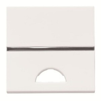 Клавиша одноклавишного двухмодульного выключателя/переключателя/кнопки с окном для шильдика с символом, альпийский белый ABB 2CLA220190N1101