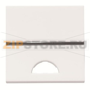 Клавиша одноклавишного двухмодульного выключателя/переключателя/кнопки с окном для шильдика с символом, альпийский белый ABB 2CLA220190N1101 