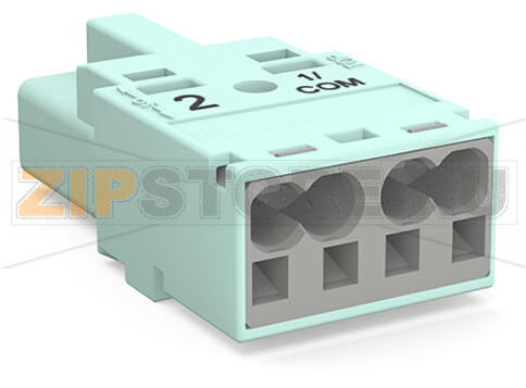 Штекер; 2-пол.; Код. B; 4,00 mm; светло-бирюзовые Wago 770-1252/076-000 Protected against mismating and maintenance-freePush-in CAGE CLAMP® spring pressure connection technology allows solid conductors to be simply pushed into a unitTwo-wire connection per pole for loops or bridgesComponents can be clearly printed on and color-coded to meet custom requirements...