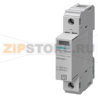ОГРАНИЧИТЕЛЬ ПЕРЕНАПРЯЖЕНИЙ ТИП 2 REQUIREMENT КАТЕГОРИЯ C, UC 350V PLUG-IN PROTECTION BLOCKS 1ПОЛ., L-N CIRCUIT Siemens 5SD7461-0