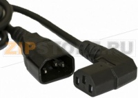 Hyperline PWC-IEC13A-IEC14-5.0-BK Кабель питания монитор-компьютер IEC 320 C13 (угловая) - IEC 320 C14 (3x1.0), 10A, прямая вилка, 5м, цвет черный