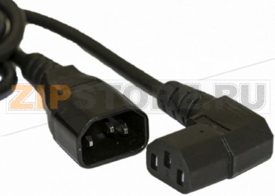 Hyperline PWC-IEC13A-IEC14-5.0-BK Кабель питания монитор-компьютер IEC 320 C13 (угловая) - IEC 320 C14 (3x1.0), 10A, прямая вилка, 5м, цвет черный 