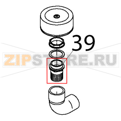 Portagomma vasca-pompa lavastoviglie Teikos TS983 Portagomma vasca-pompa lavastoviglie Teikos TS983Запчасть на деталировке под номером: 39