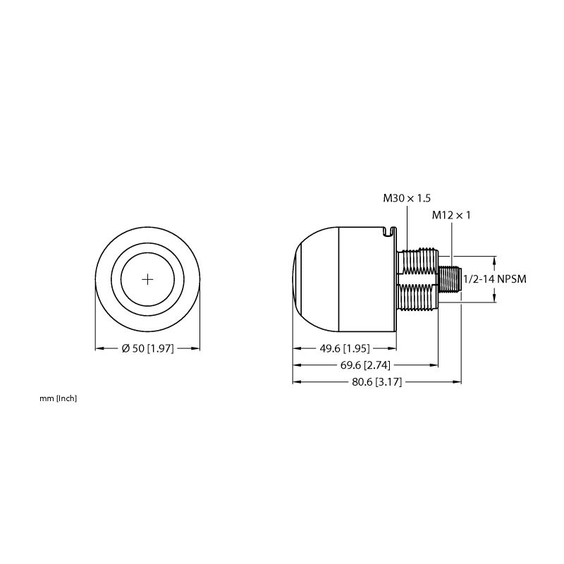 Кнопка емкостная со звуковым сигналом Turck K50PTAMRGB7AQ 