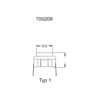 Кнопка на печатную плату 24 В/DC, 0.05 А, 1 x выкл/вкл, без фиксации, IP67, 1 шт MEC 3CSH9
