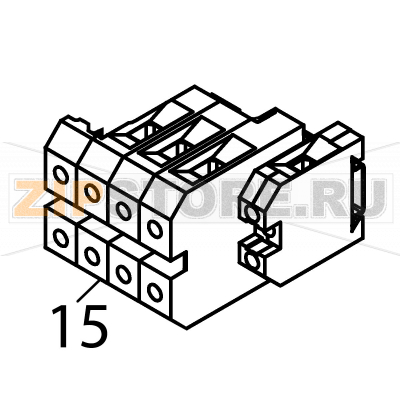 Terminal WDU-70/N ref.951219 Fagor VE-202 Terminal WDU-70/N ref.951219 Fagor VE-202Запчасть на деталировке под номером: 15Название запчасти Fagor на английском языке: Terminal WDU-70/N ref.951219 VE-202.